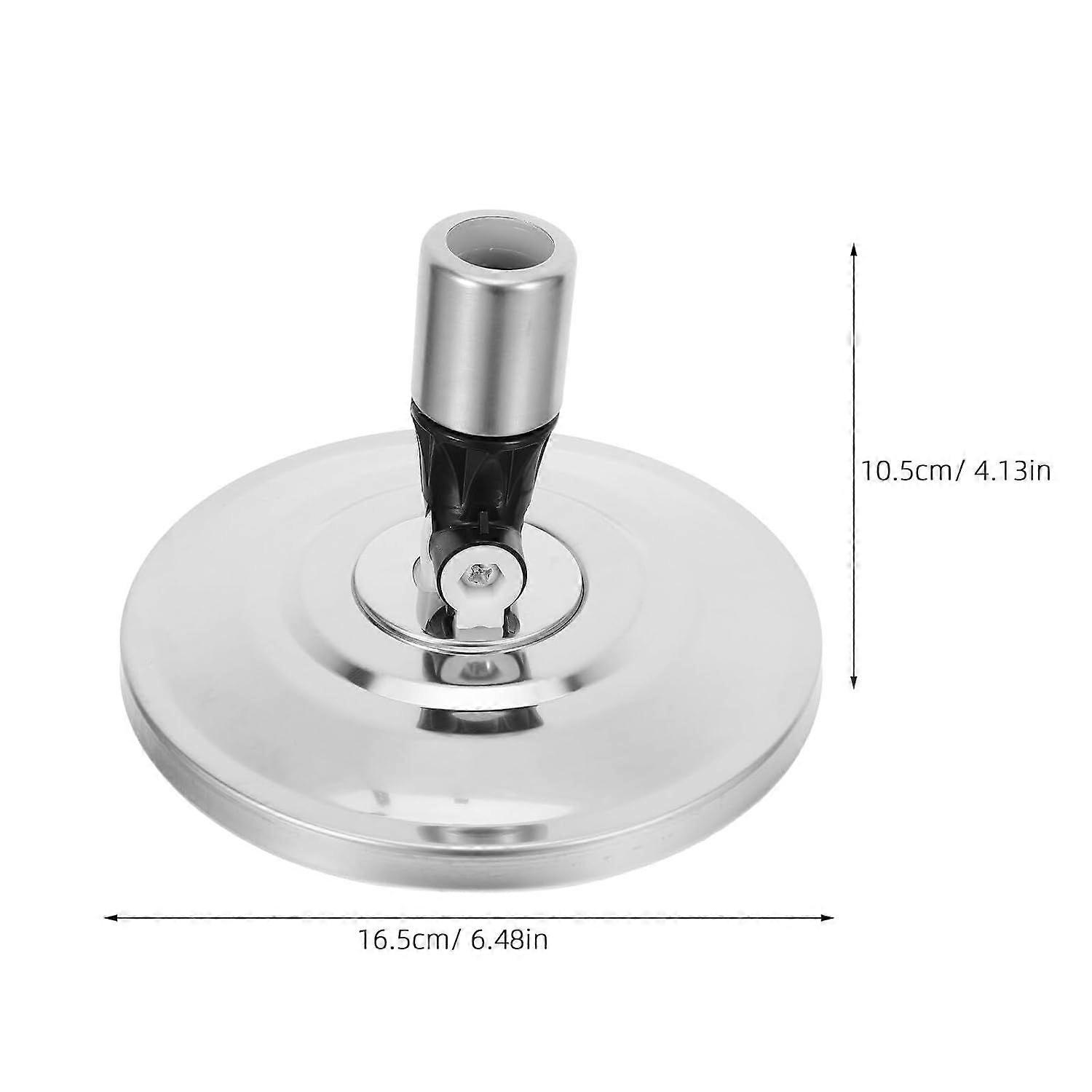 2Pcs Black Stainless Steel Rotating Mop Base Replacement for Cleaning