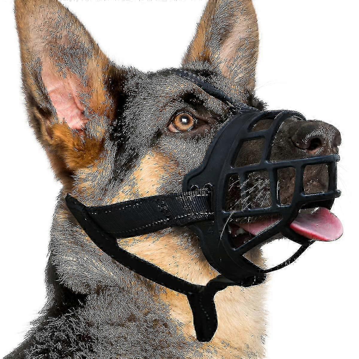 Dog Muzzle, Silicone Basket Muzzle For Small Medium Large Dogs, Soft Cage Muzzle Prevent Biting Chewing, Allow Drinking Panting