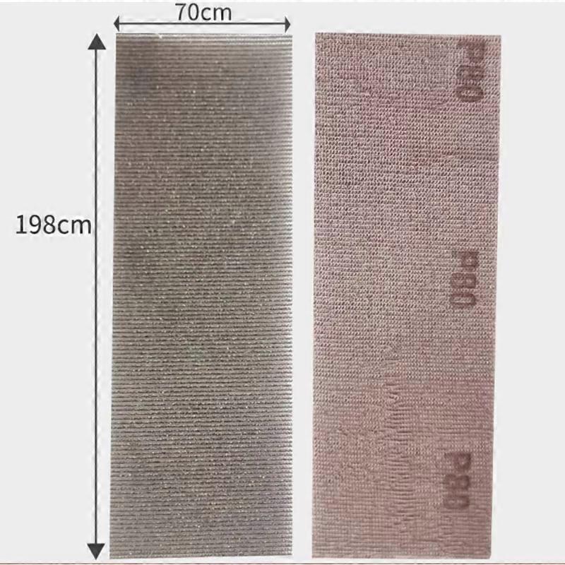 Papier abrasif rectangulaire, maillage 70/198 mm, pour ponçage à sec avec aspiration des poussières, adapté aux ponceuses Mirka, grain de 80 à 400.