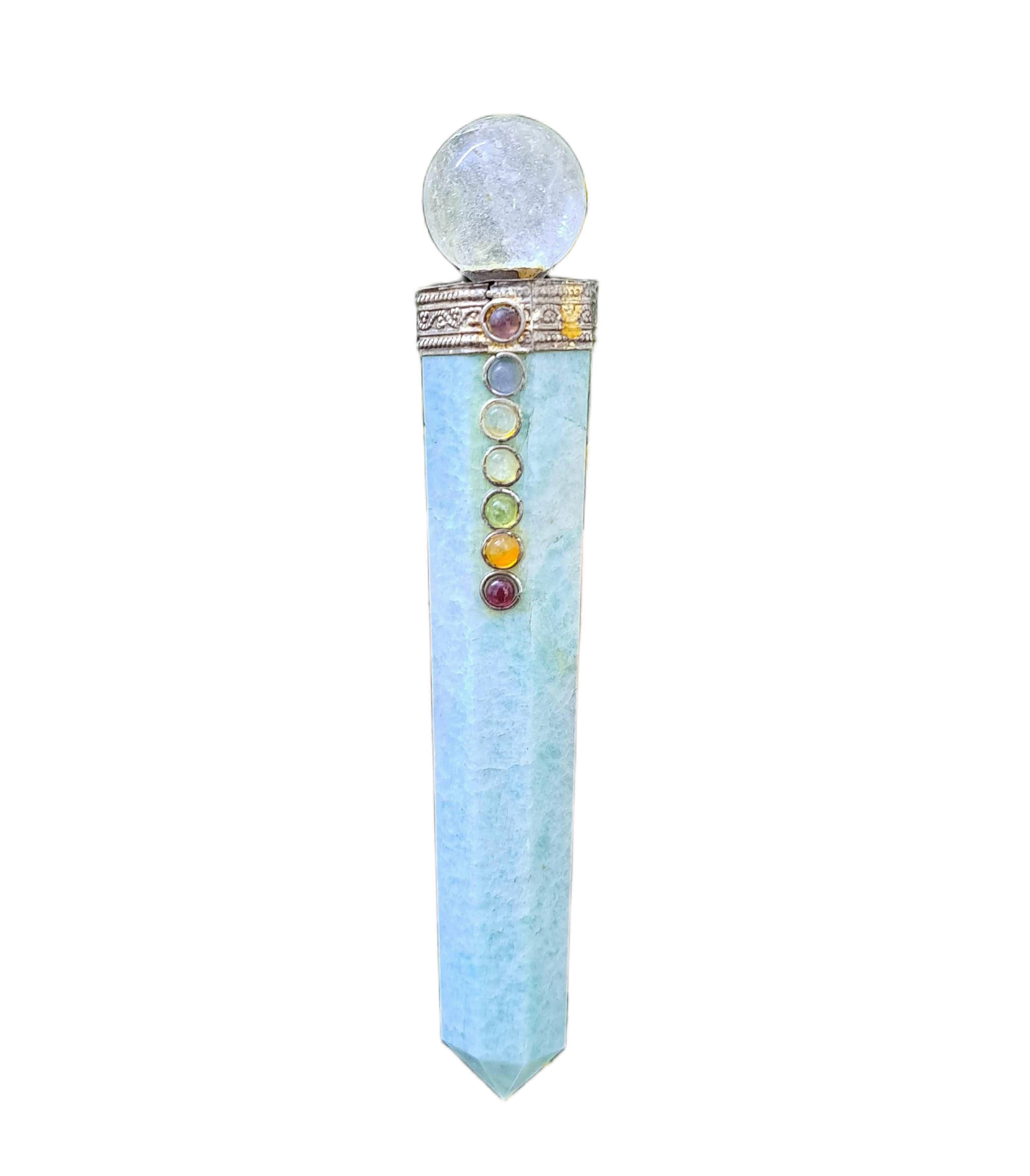 Amazonite Seven Chakra Massage Wand