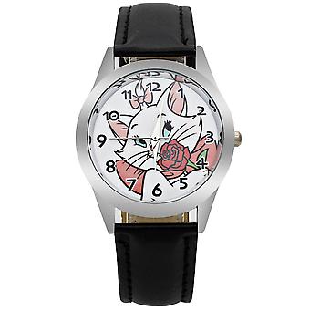 Veeki Children's cartoon kat horloge, quartz horloge jongen meisje riem horloge, beste cadeau voor kinderenBlack