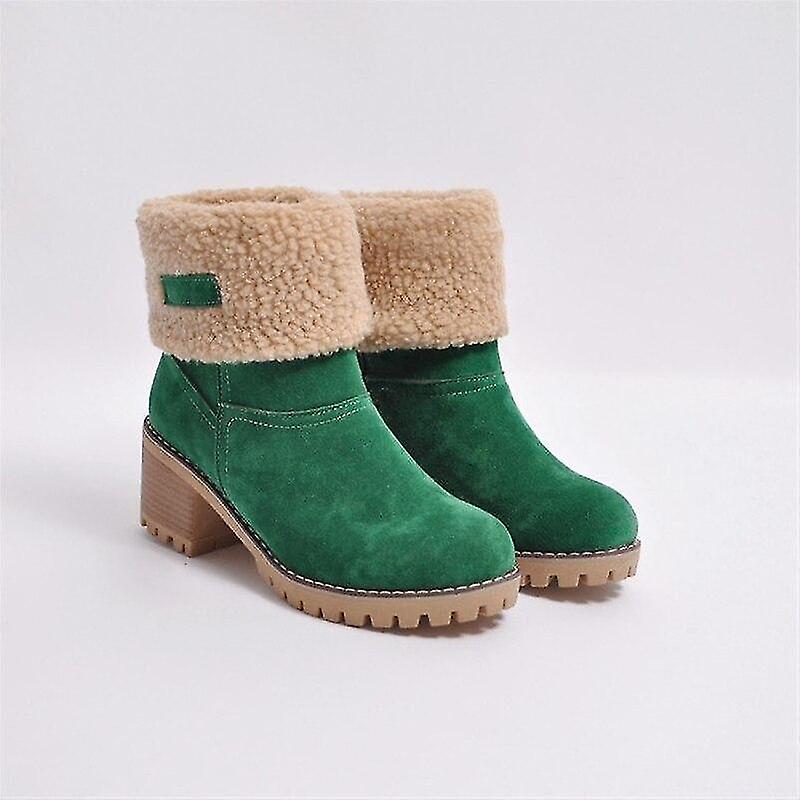 Snow Warm High Heels Sheep Fur Boots