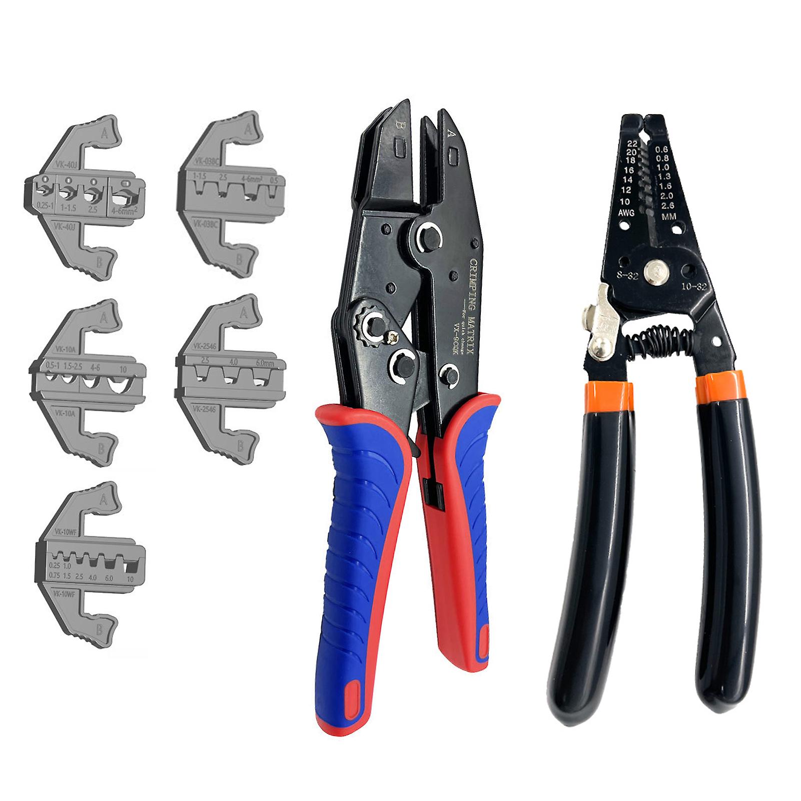 Quick Change Crimping Tool Kit With Box Multifunction Wire Stripper