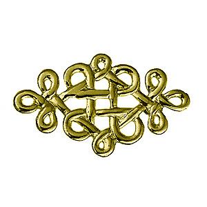 9ct Gold 20x32mm Celtic knot design Brooch
