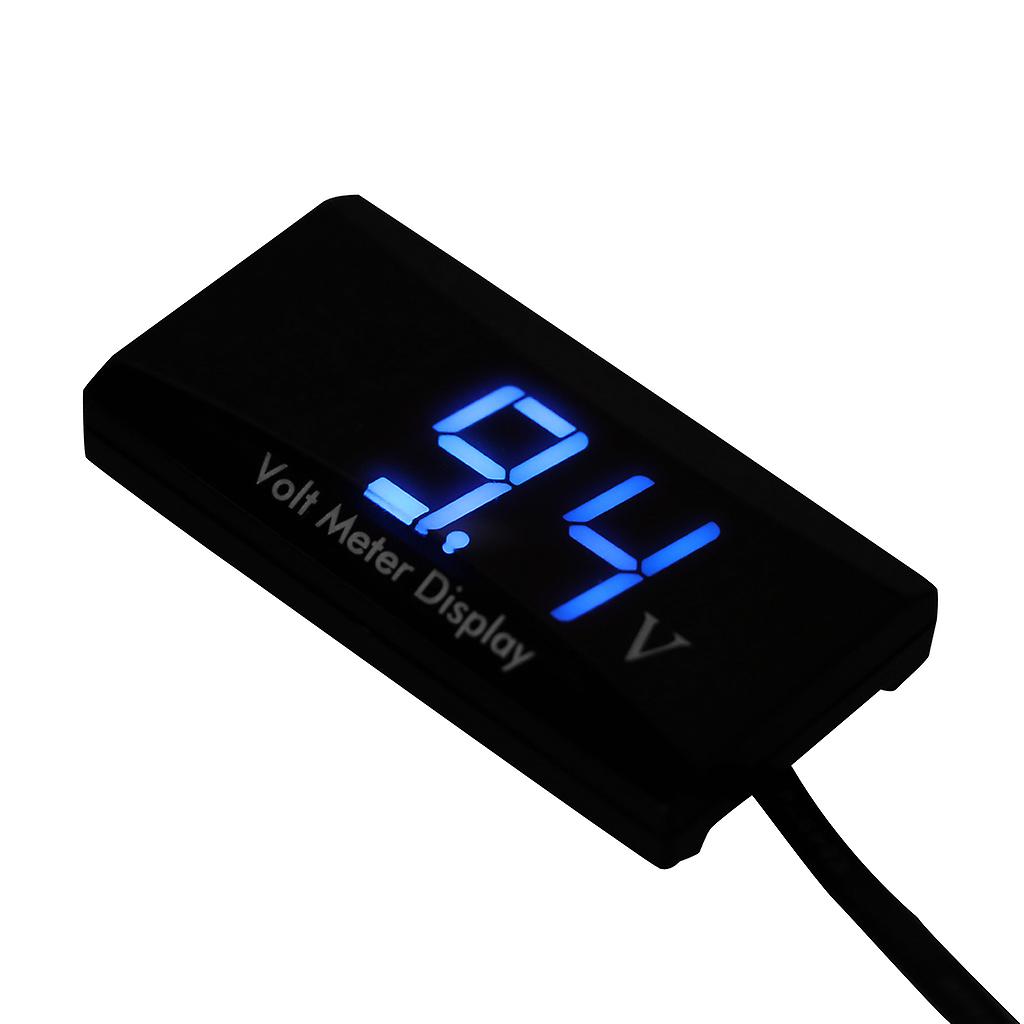 8-16V Motorcycle Car LED Voltmeter Panel Tester Display Round Volt Meter Gauge