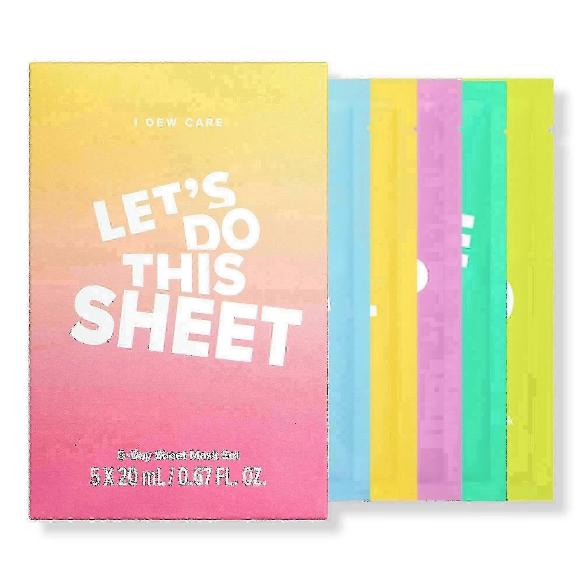 I Dew Care Let's Do This Sheet 5 天面膜套装,5 片