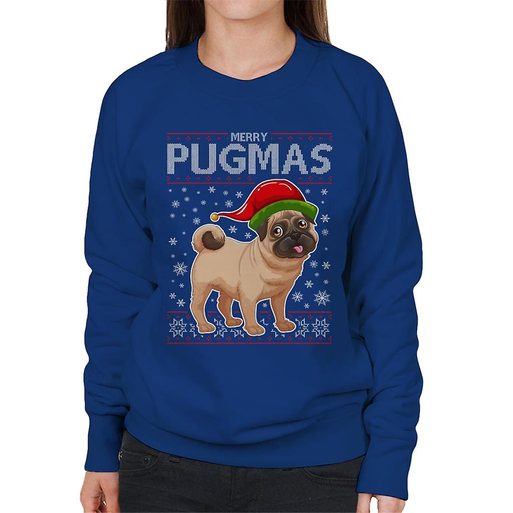Pugmas joulua neulo kuvio Naisten huppari