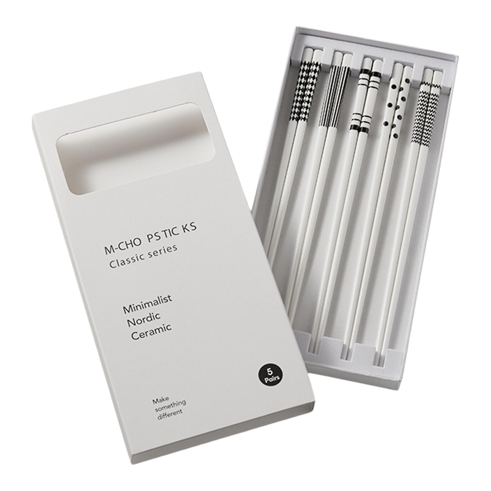 Fashion Applique Ceramic Chopsticks Set Non-slip High Temperature Resistance Chopsticks