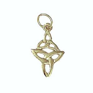 9ct Gold 16x11mm double Celtic Trinity knot Pendant