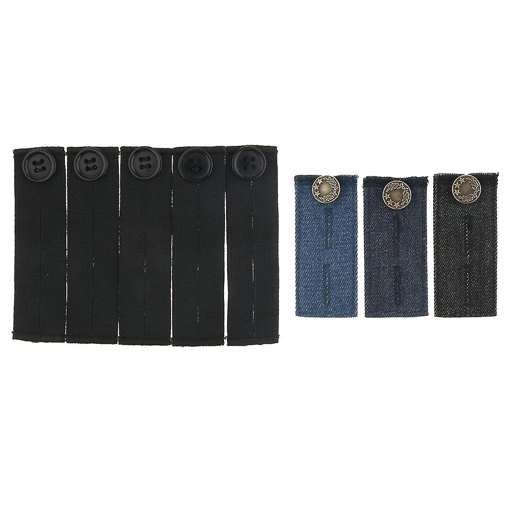 8x Jeans Denim Pants Waist Extender Adjustable Trouser Button Extender