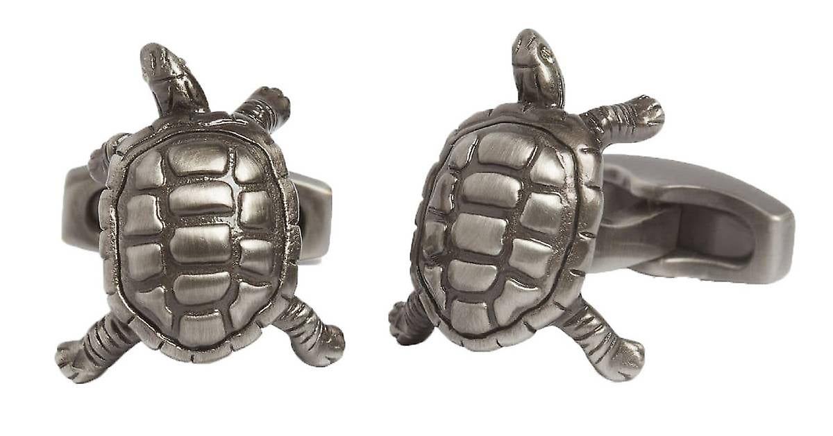 Simon Carter Pursuits Tortoise Cufflinks - Gunmetal Grey