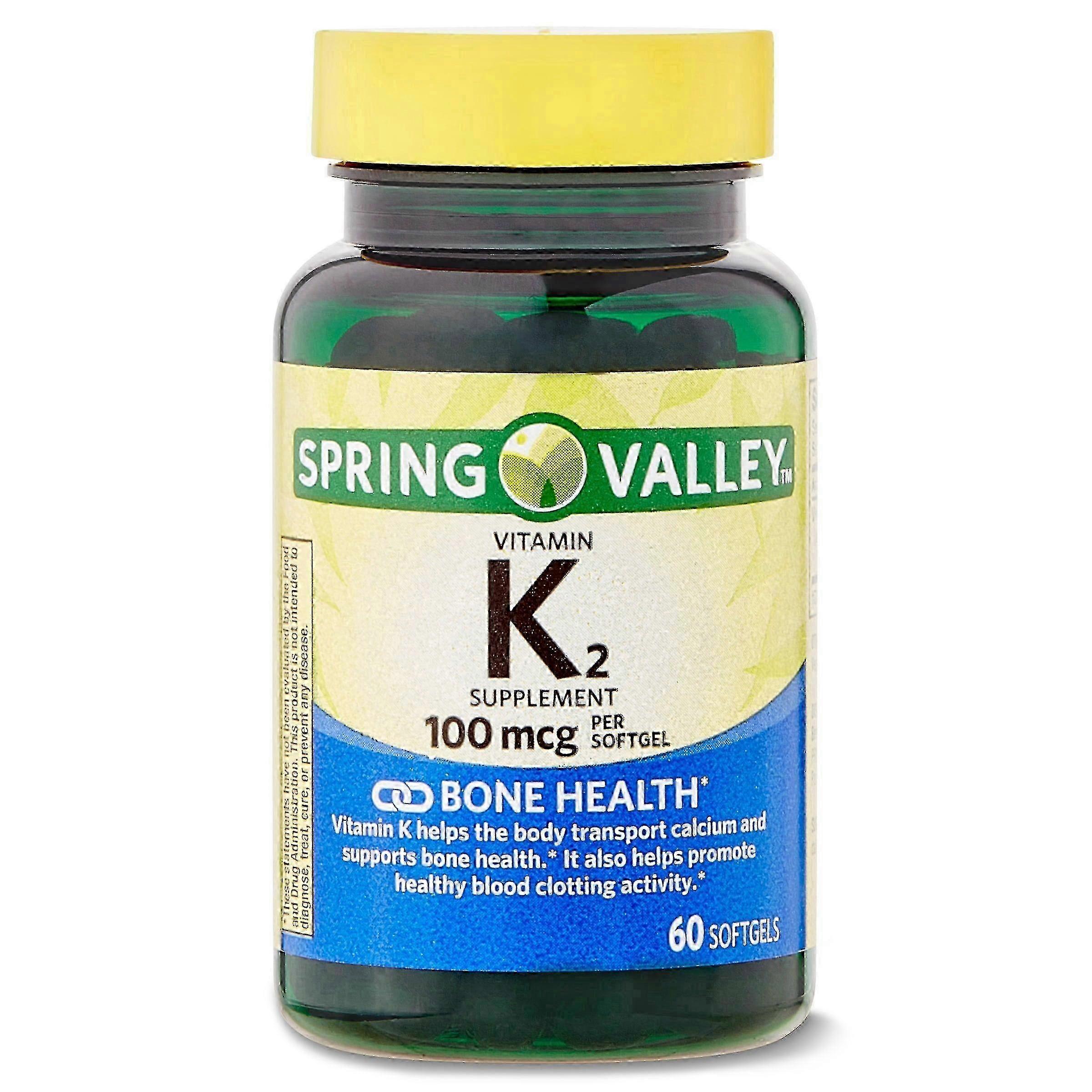 Spring Valley K2 Vitamini Takviyesi, 60 Adet