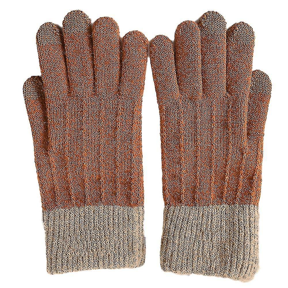 Winter Touchscreen Stretch Thermal Magic Gloves Warm Wool Knitted Thick Fleece Lined