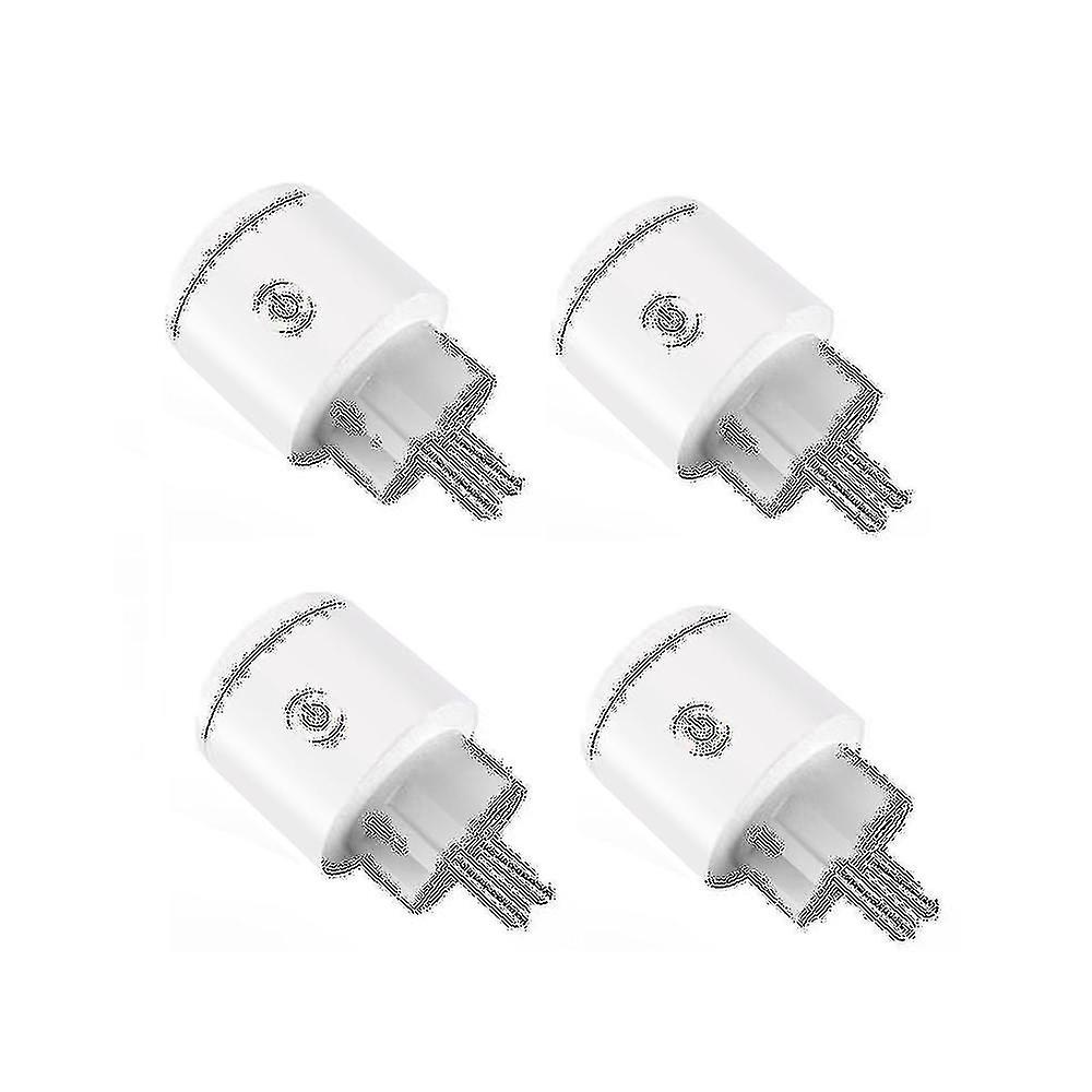 4pcs 16a Tuya Wifi Plug Smart Wireless Timer Sockets Voice Control Works+smartlife For Google Assis