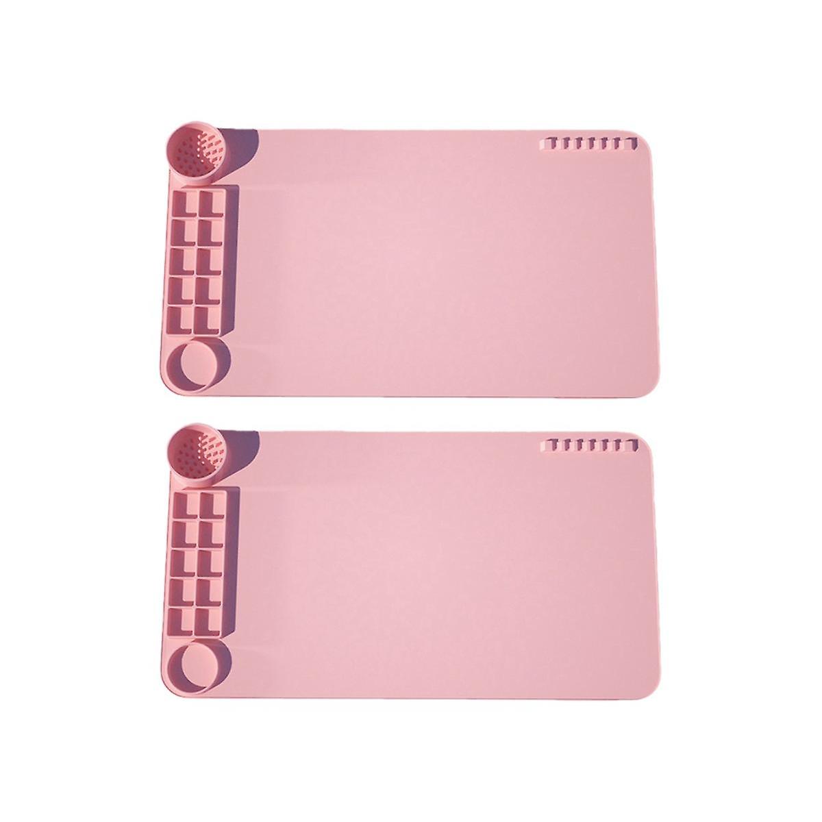 2-Pack of Silicone Graffiti Painting Pads Clear Tracing Coloring Book Craft Pad Art Pad Color Palet