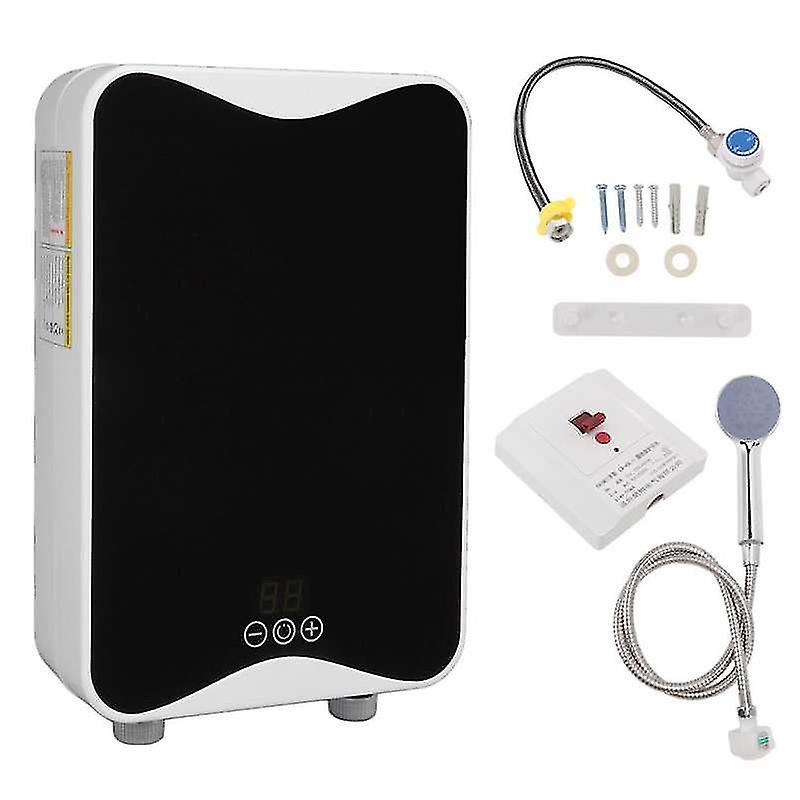 Dn15 Thread 5500w Electric Tankless Water Heater Household Small Constant Temperature Variable Frequency Instant Eu Plug