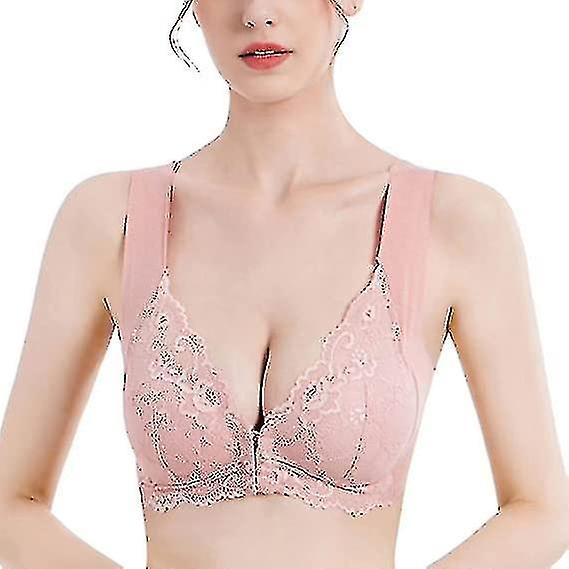 Women's Size Front-closure Lace Posture Corrector Bras Comfort Seamless Coverage Bras