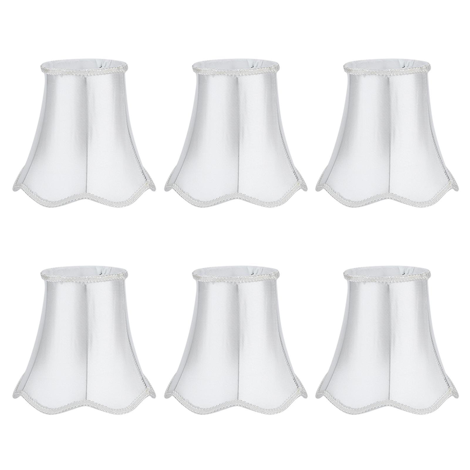 Fabric Lampshade White for Chandeliers Wall Lamps and Crystal Lights Elegant European Style Set of 6 Durable Lightweight Design 070 Specificatio