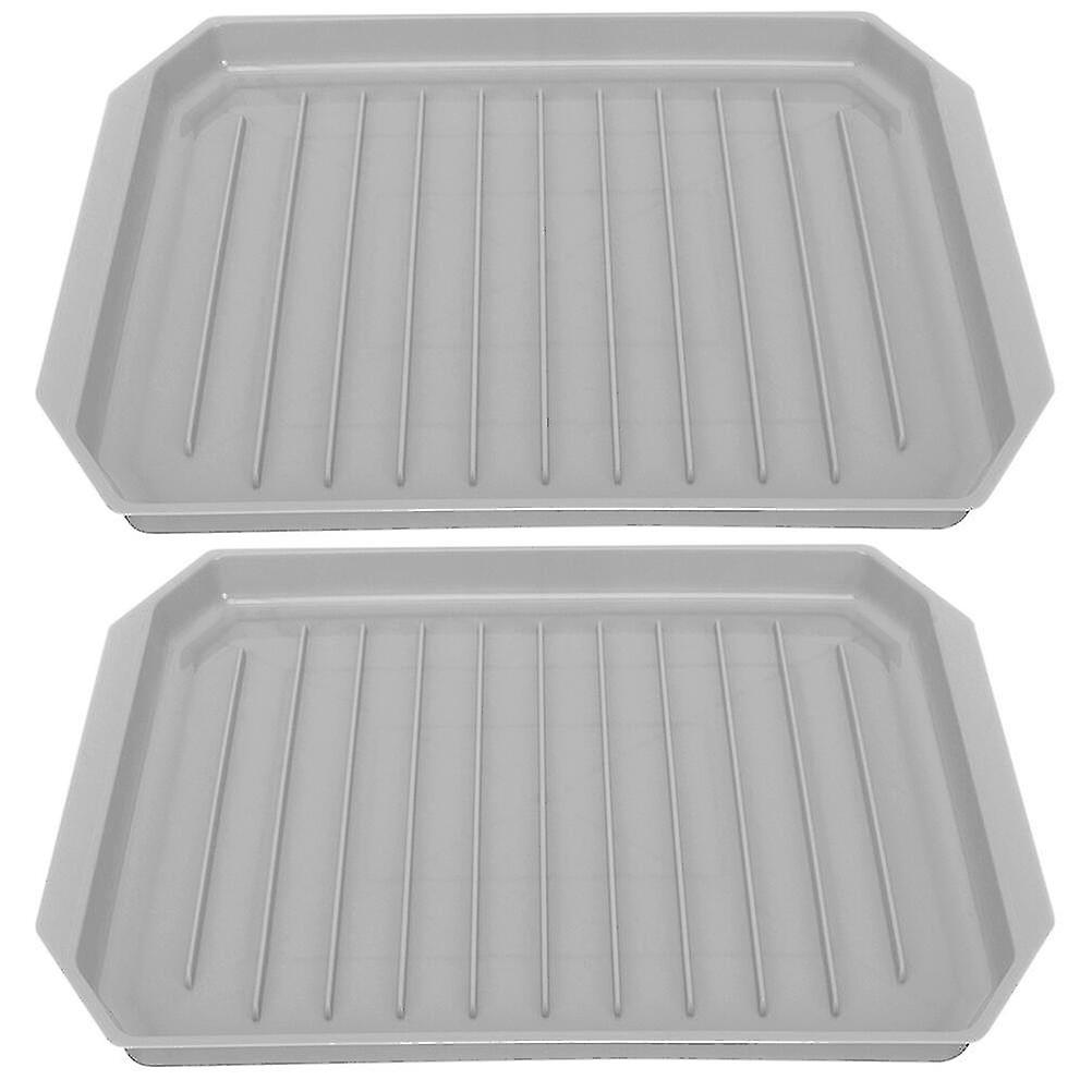 2pcs Bacon Microwave Tray Microwave Bacon Rack Baking Oven Tray Oven Bacon Plate