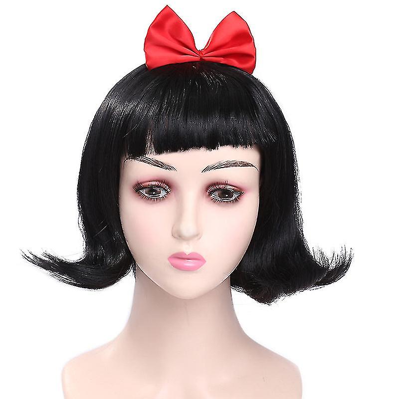 Stage Performance Snowyprincess Wig Props Bow Short Styling Wig