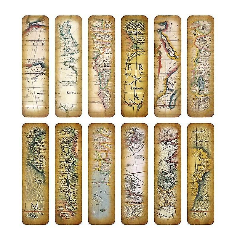 new c 30pcs box vintage retro style clock newspaper map printed bookmarks sm32702