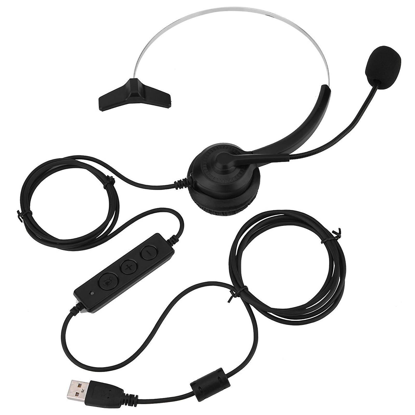 Wireless USB Call Center Headset with Noise Cancelling and Mute Function