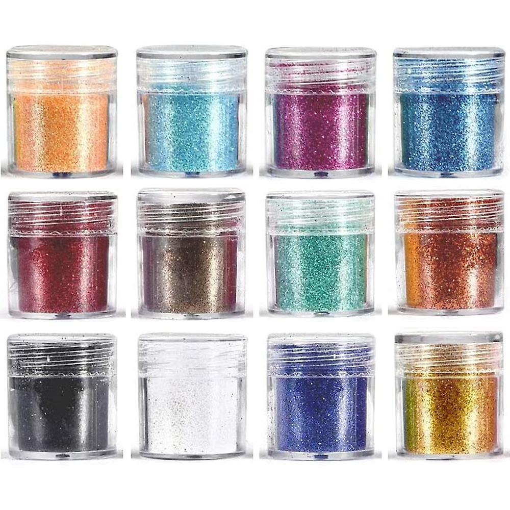 12 colores Nail Glittermake Up