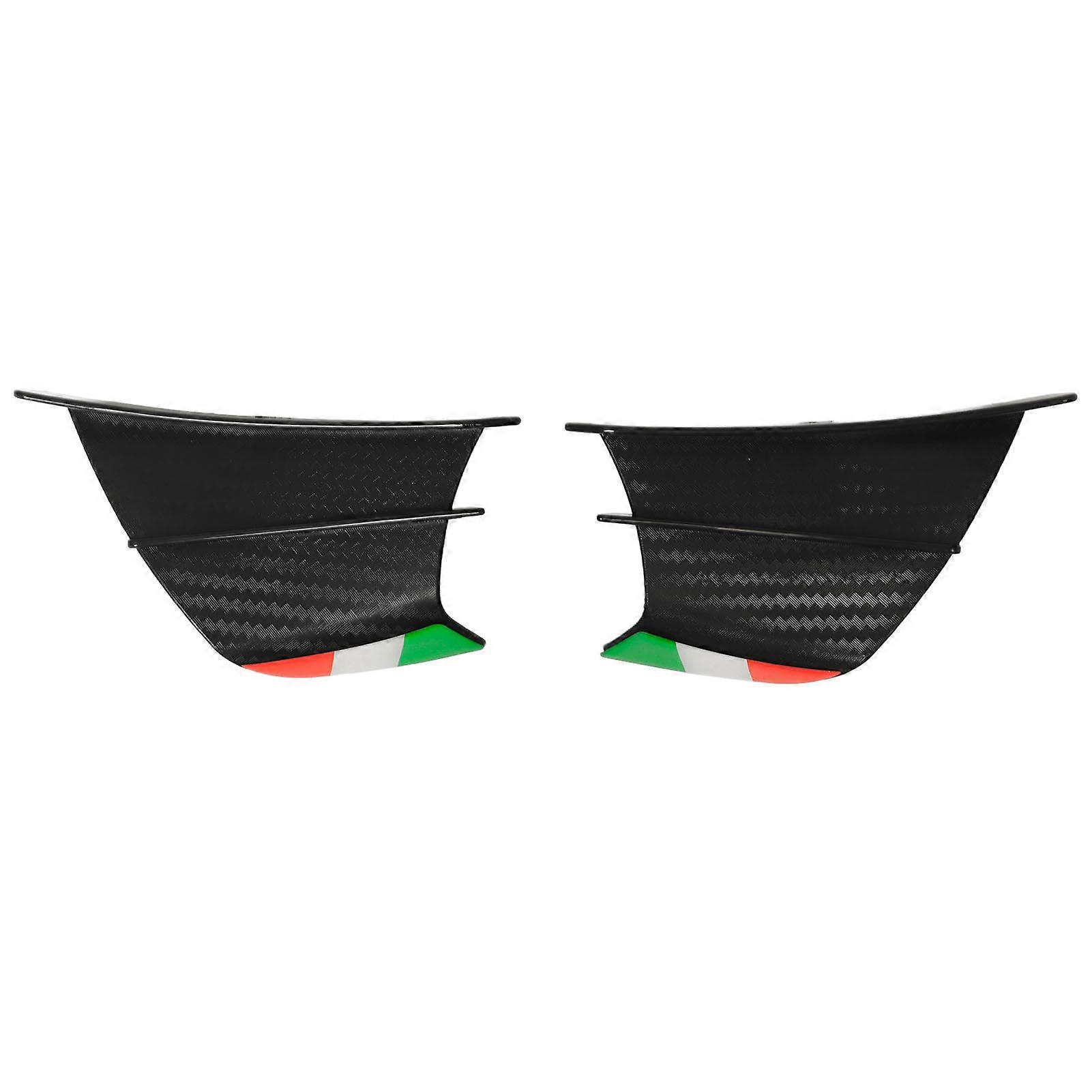 2Pcs Matte Carbon Fiber Motorcycle Side Wings Spoilers Fit For Ninja 400 250 Z900 Z1000