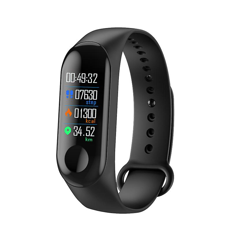 LCD Smart Color Screen Watch Wristband Heart Rate Sports Pedometer Monitoring Waterproof Bracelet Unisex