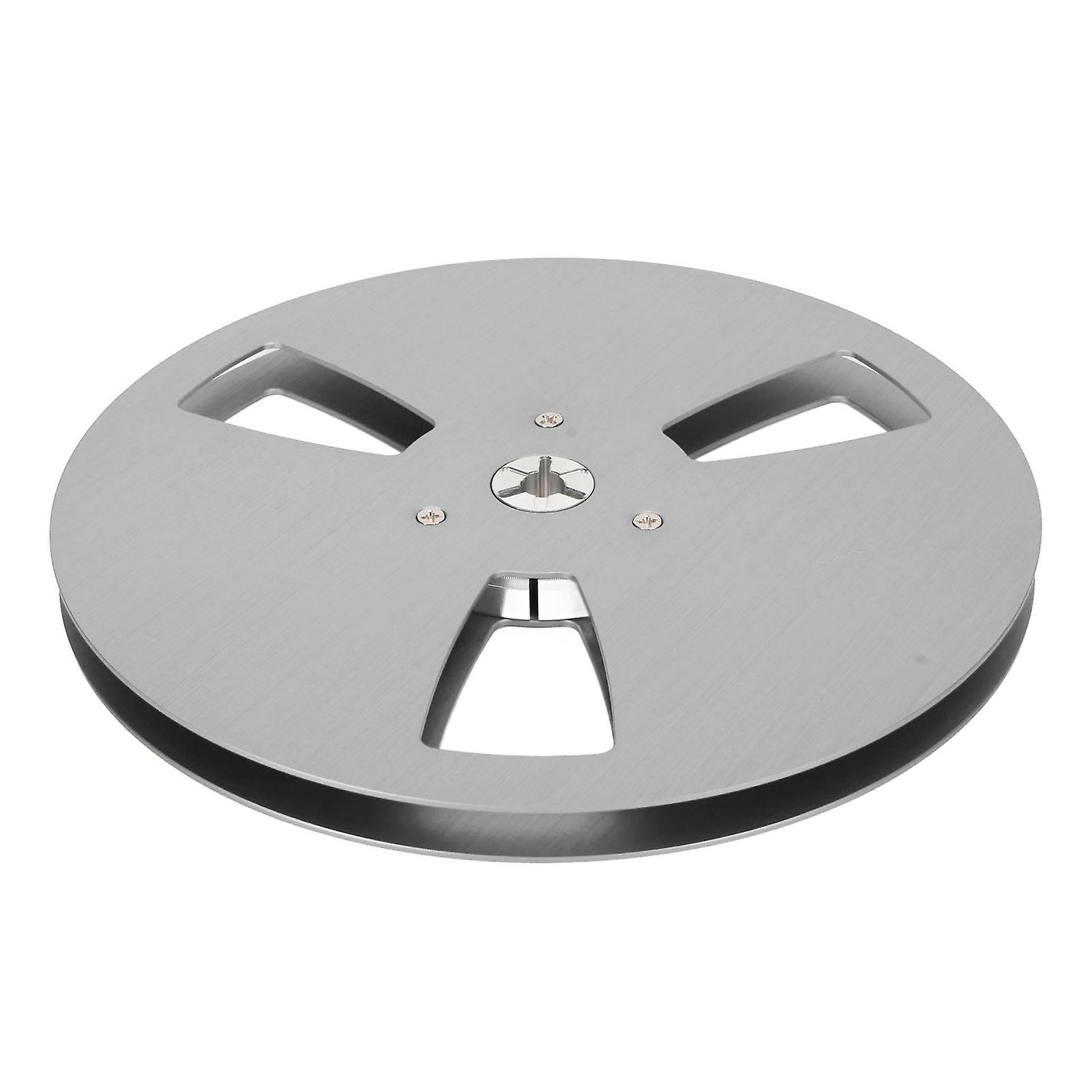 1/4 7 Inch Empty Reel Aluminum Alloy Universal 3 Open Hole Takeup Reel Replacement Recording Opening Machine Part Silver 