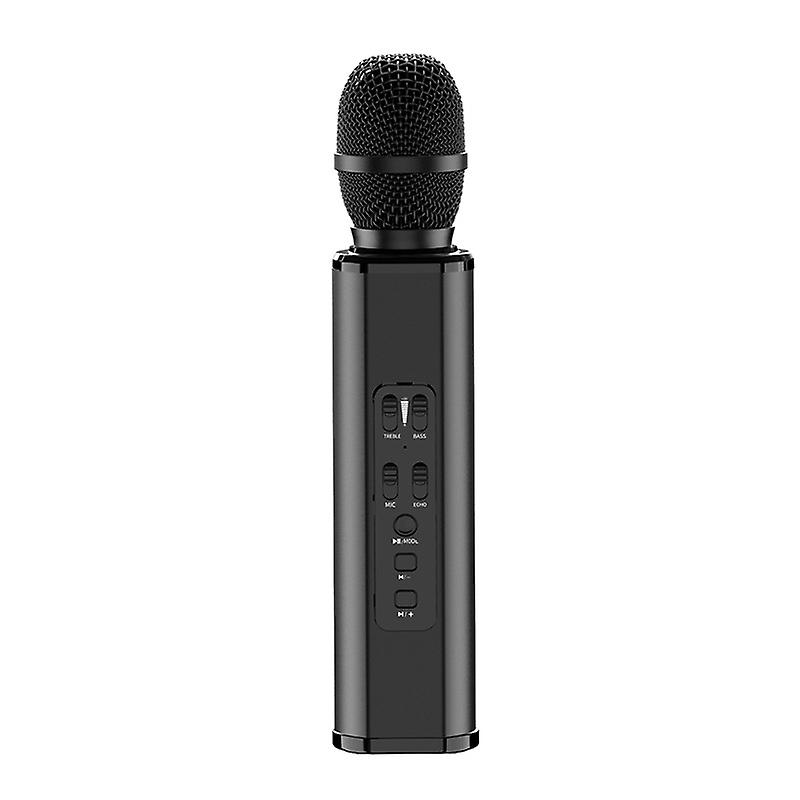 Wireless Karaoke Microphone, Portable Bluetooth Karaoke Microphone for Kids / Adults Singing, Compatible with Android / PC Black