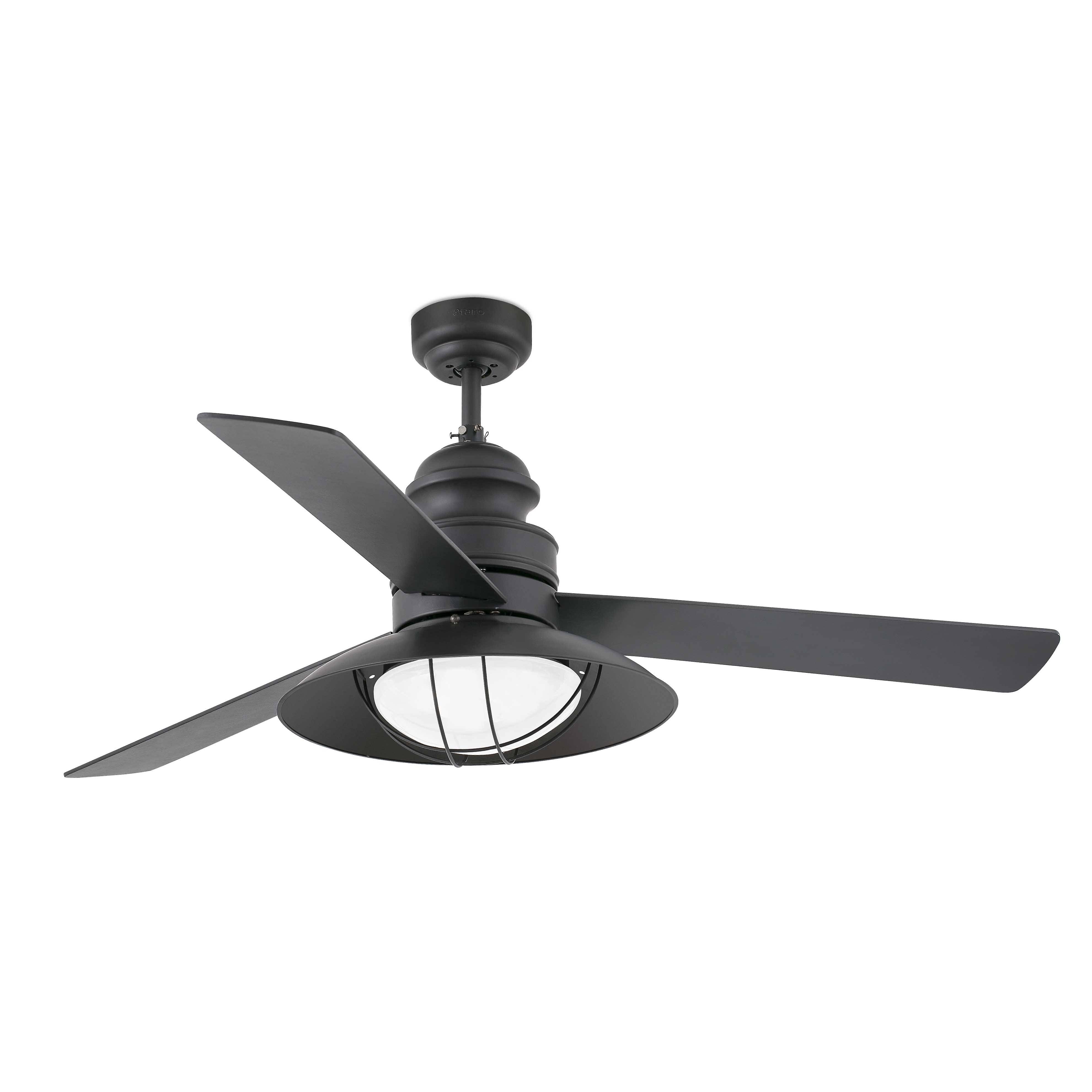 Faro Winch 2 Light Large Ceiling Fan Dark Brown with Light, E27