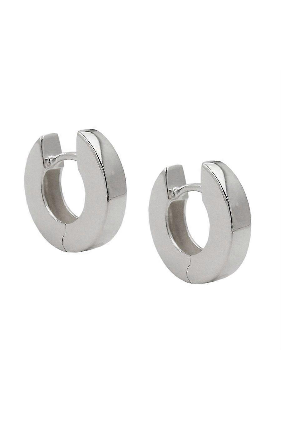 Hinged Hoop Earrings 13x3mm Silver 925 - Gl93619