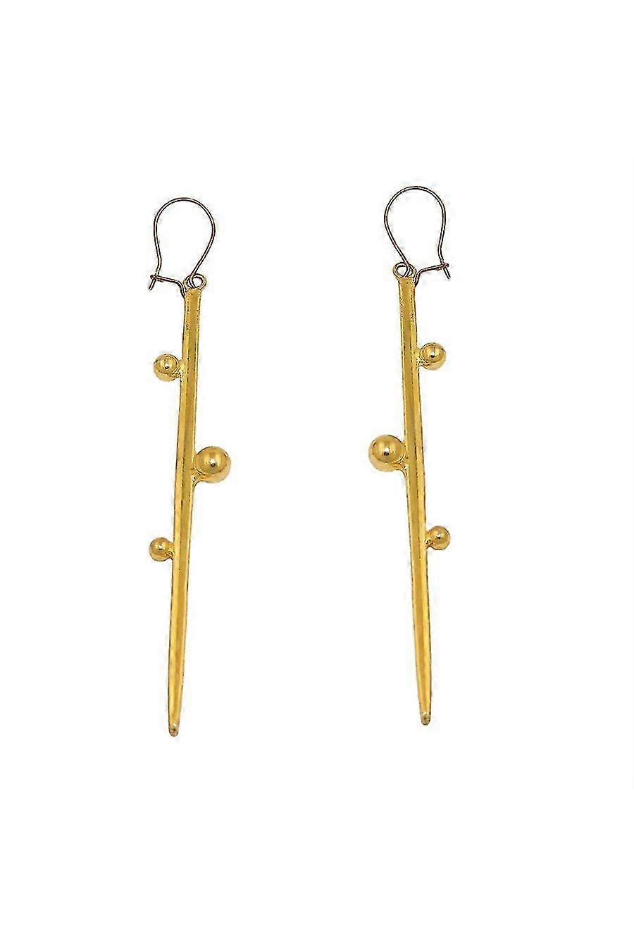 Hook Earrings Unique Design Gold Plated - Gl00497