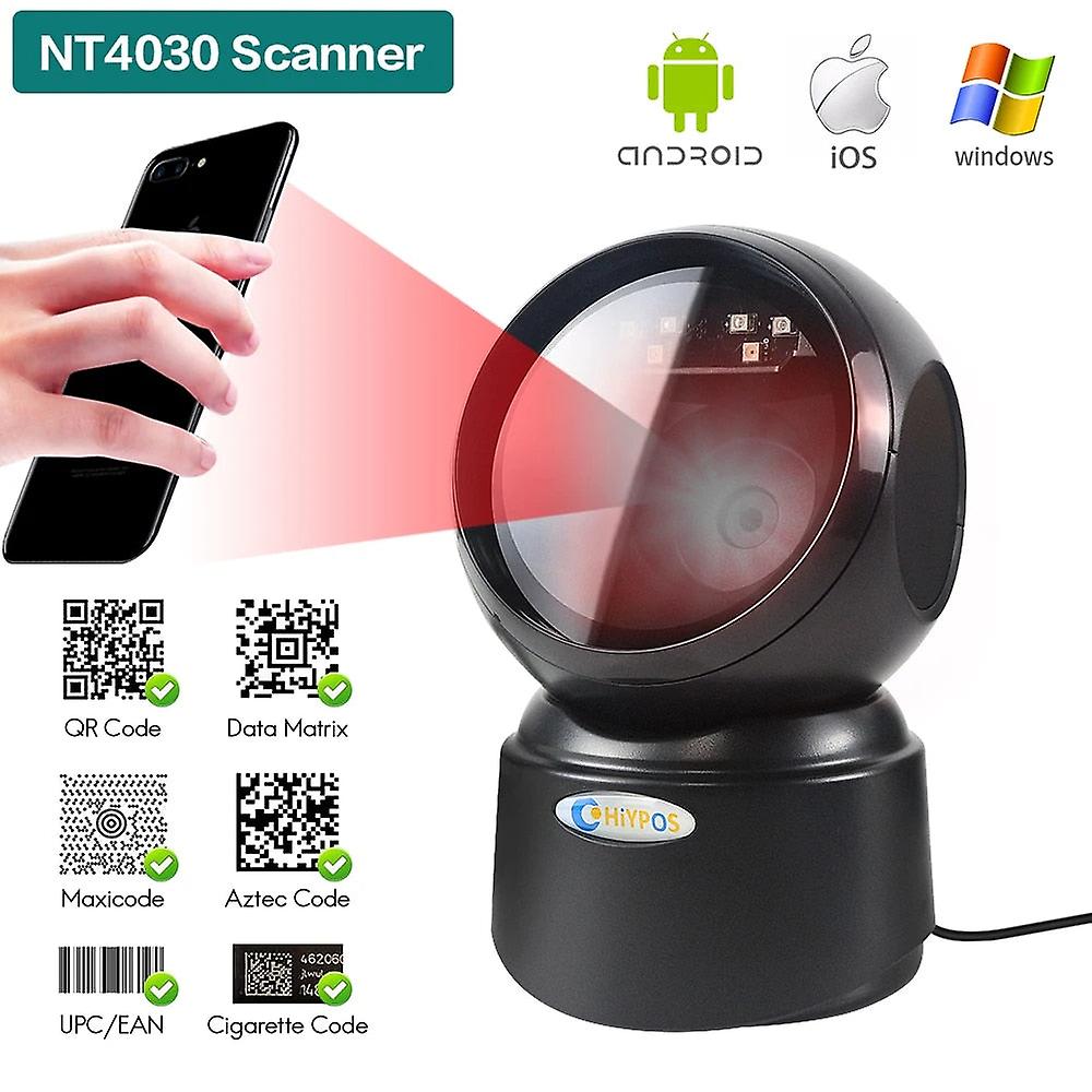 High-speed Barcode Image Platform Desktop Scanner 1d 2d Qr Code Reader Usb Omnidirectional