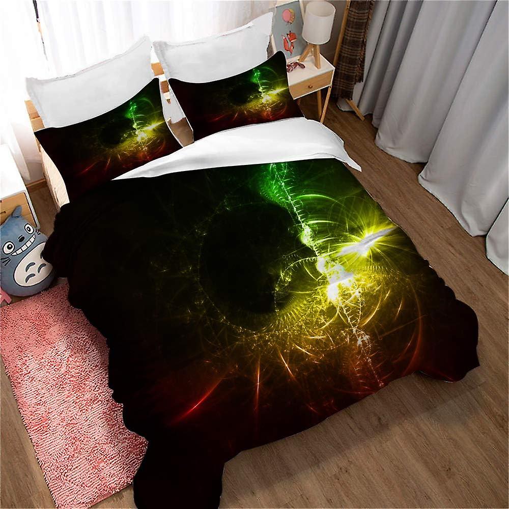 Bedding 135X200 Microfiber 3 Pieces - Duvet Cover Set with Abstract Stereo, Soft Fluffy Duvet Covers with Zipper and 2 Pillowcase pattern 02)