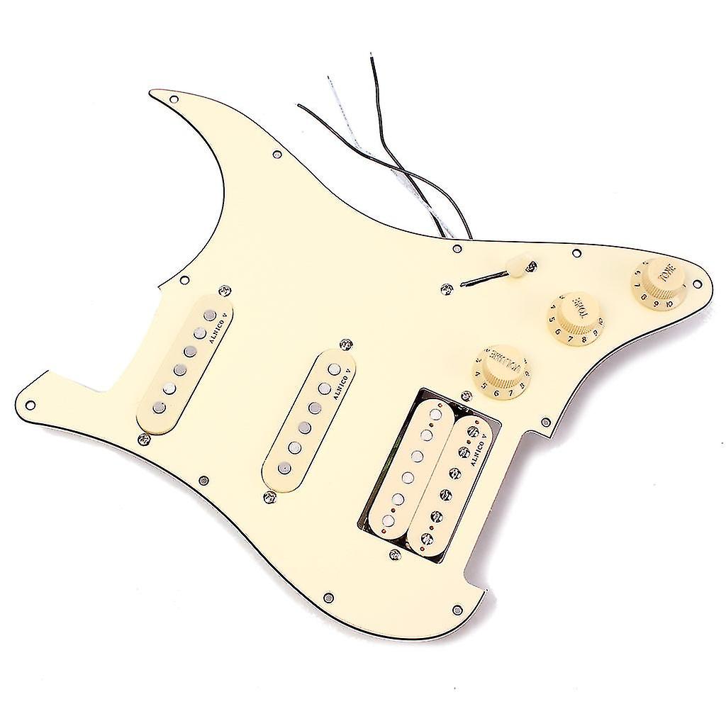 Prewired 3-ply Pickguard Scratchplate Ssh For Fender St Stratocaster Guitar Parts Accessories