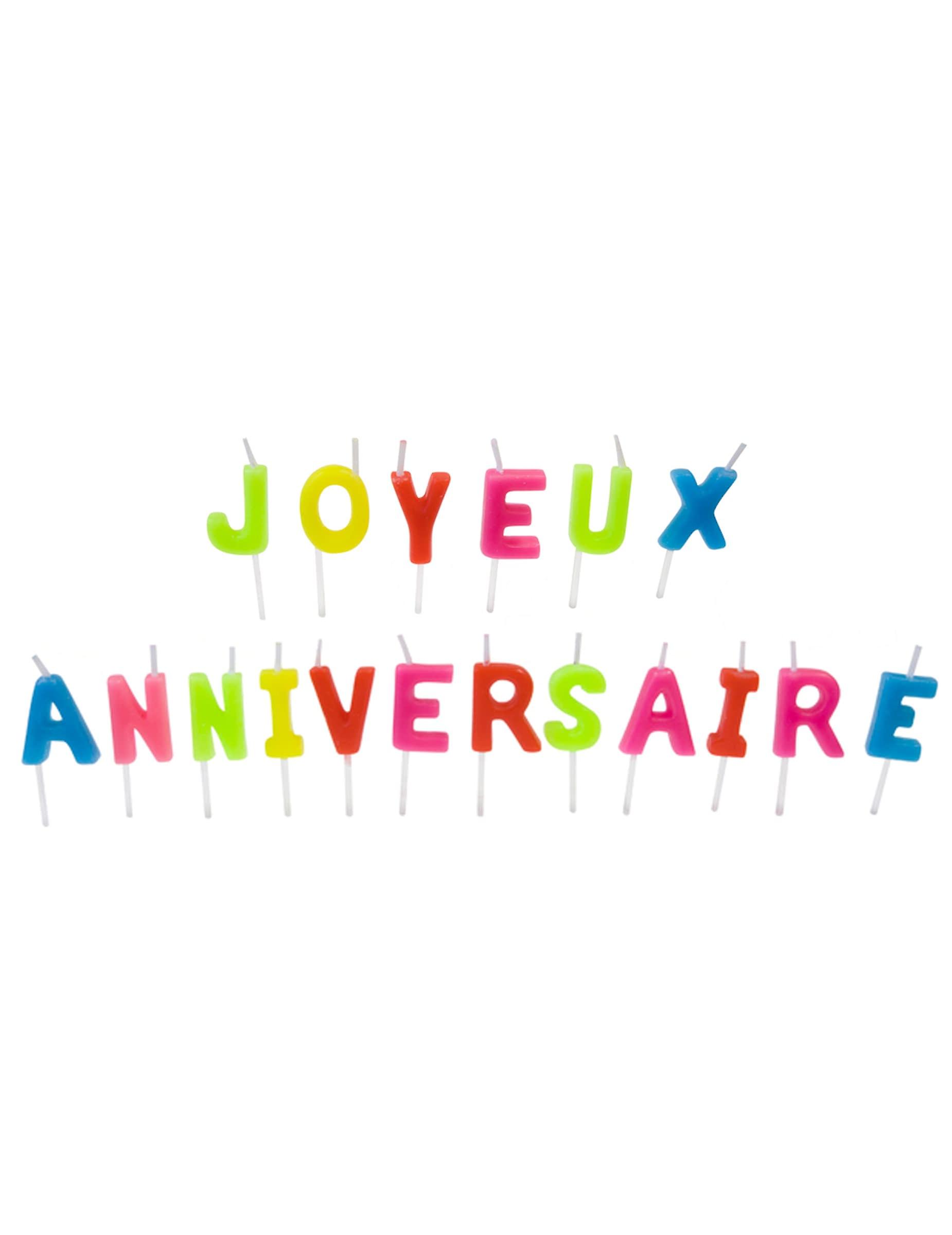 Multicolored Happy Birthday Candles 4.5 cm