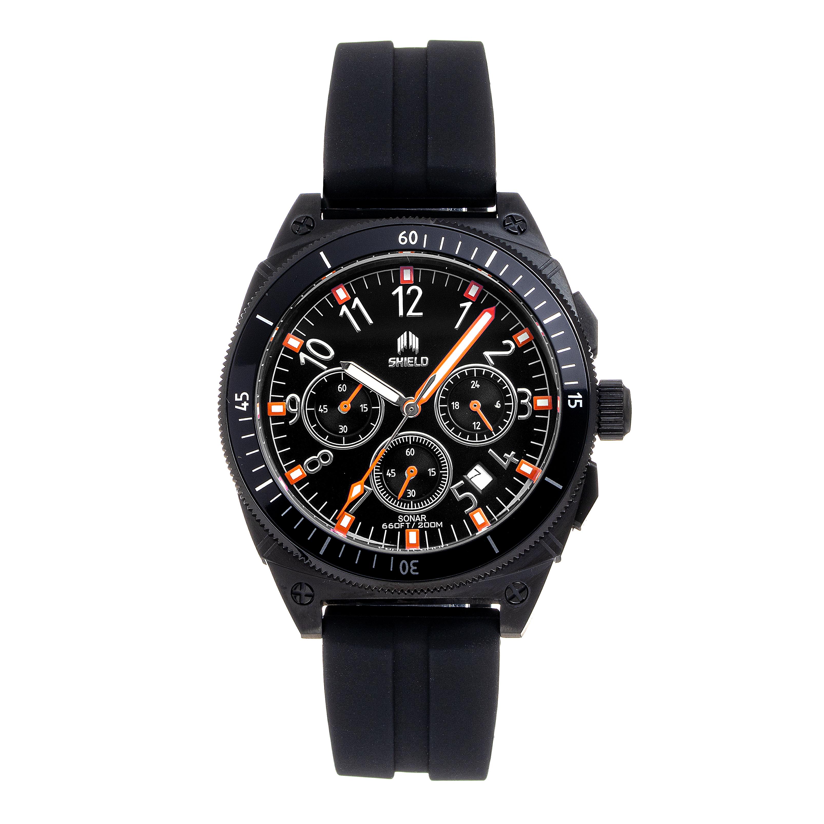 Schild Sonar Chronograph Strap Watch w/Date - Schwarz