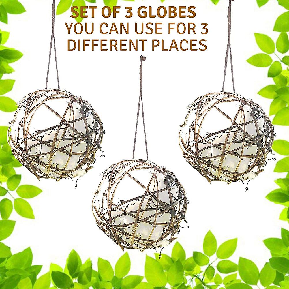 3Pcs 3 Inch Globe Hummingbird Nesters Bird Nesting Material Holder Cotton Balls Bird Nesting Material for Wild Birds Wrens Finches