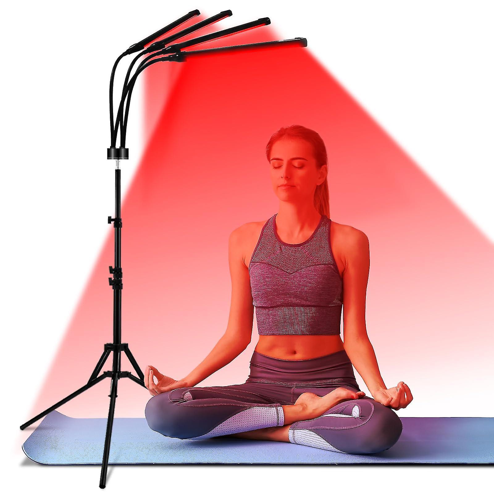 Rotlichtlampe, LED-Infrarotlichtlampe mit Ständer, 660nm & 850nm rote Lampe für den Heimgebrauch