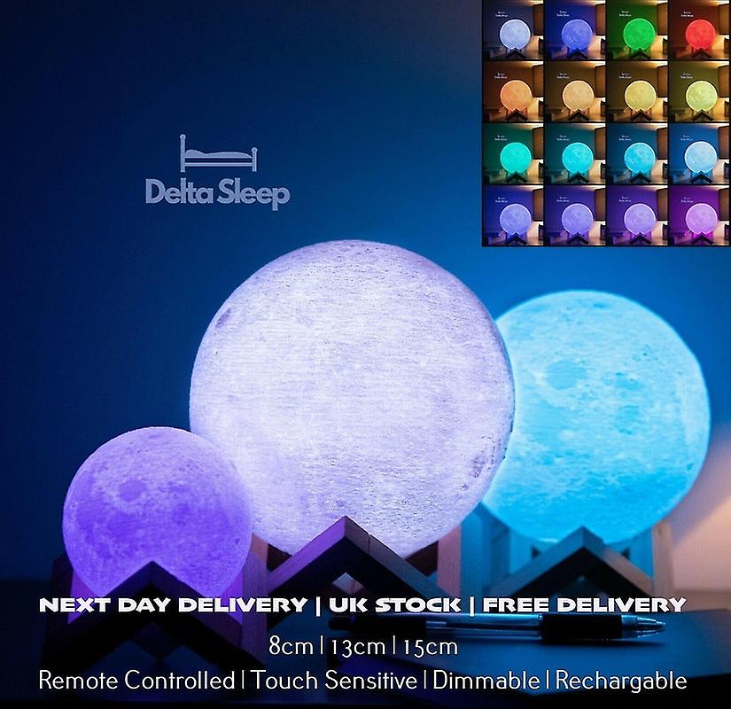 16 Colour Remote Control + Touch Moon Lamp Usb Night Light Kids Dimmable Led 3d Remote Control Moon