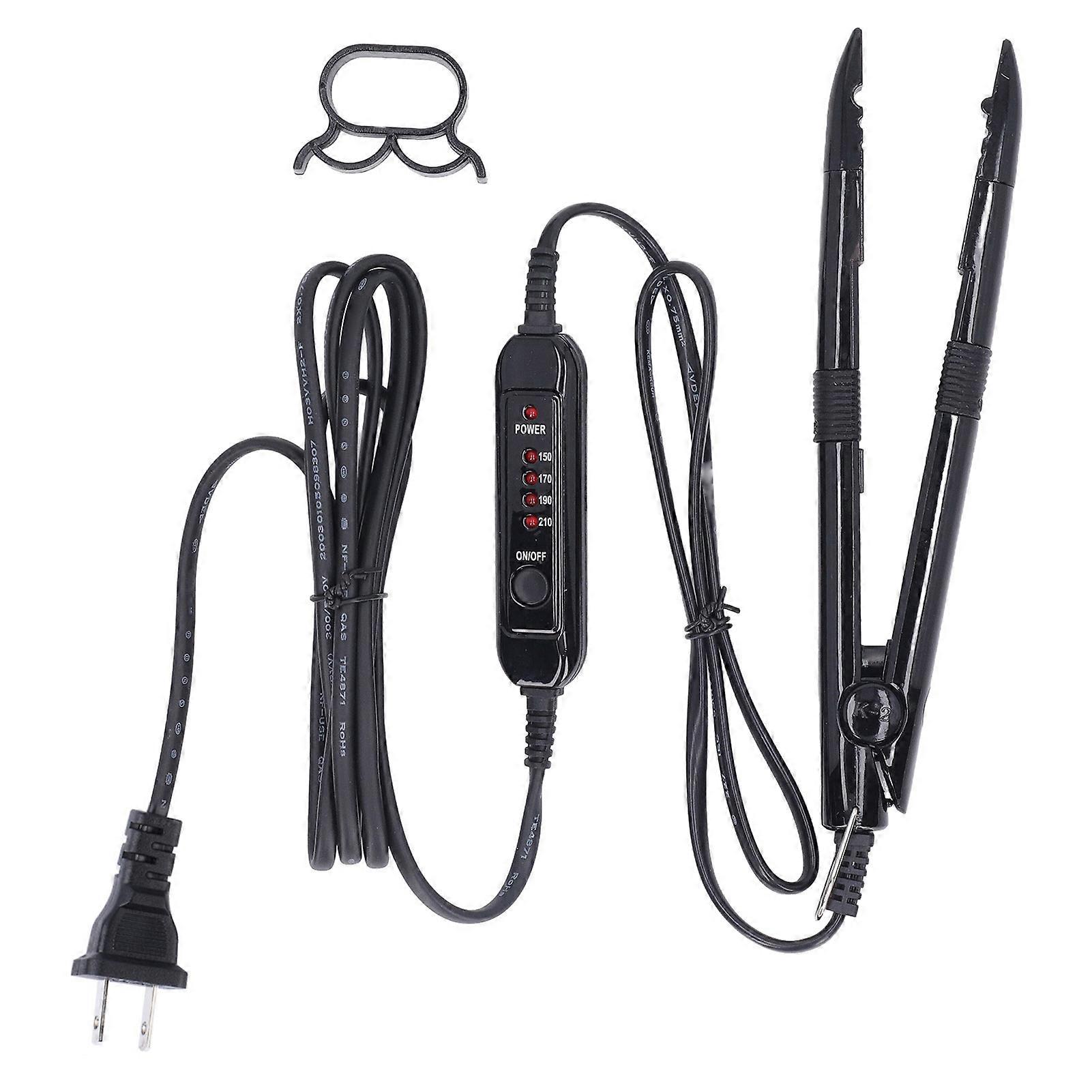 Hair Extensions Tool Even Fast Heating Fusion Temp Control Heat Iron Connector Wand with Bracket US Plug 110V