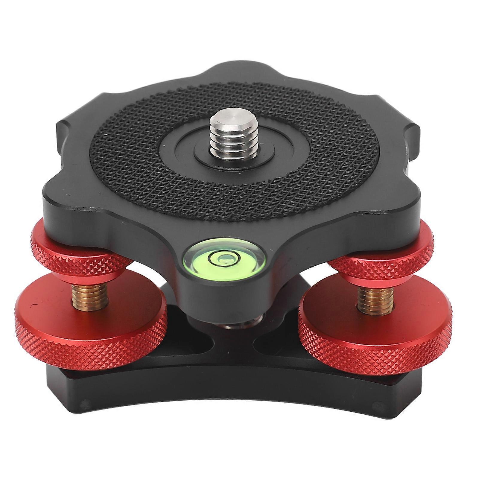 LP64 Camera Photography Tripod Leveler Tri Wheel Leveling Base Tripod Head Leveling Base Camera Leveler for Macro Panoramic Photography