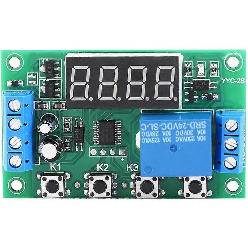 LED Display Adjustable Timer Relay Automation Control Switch Module (24V)