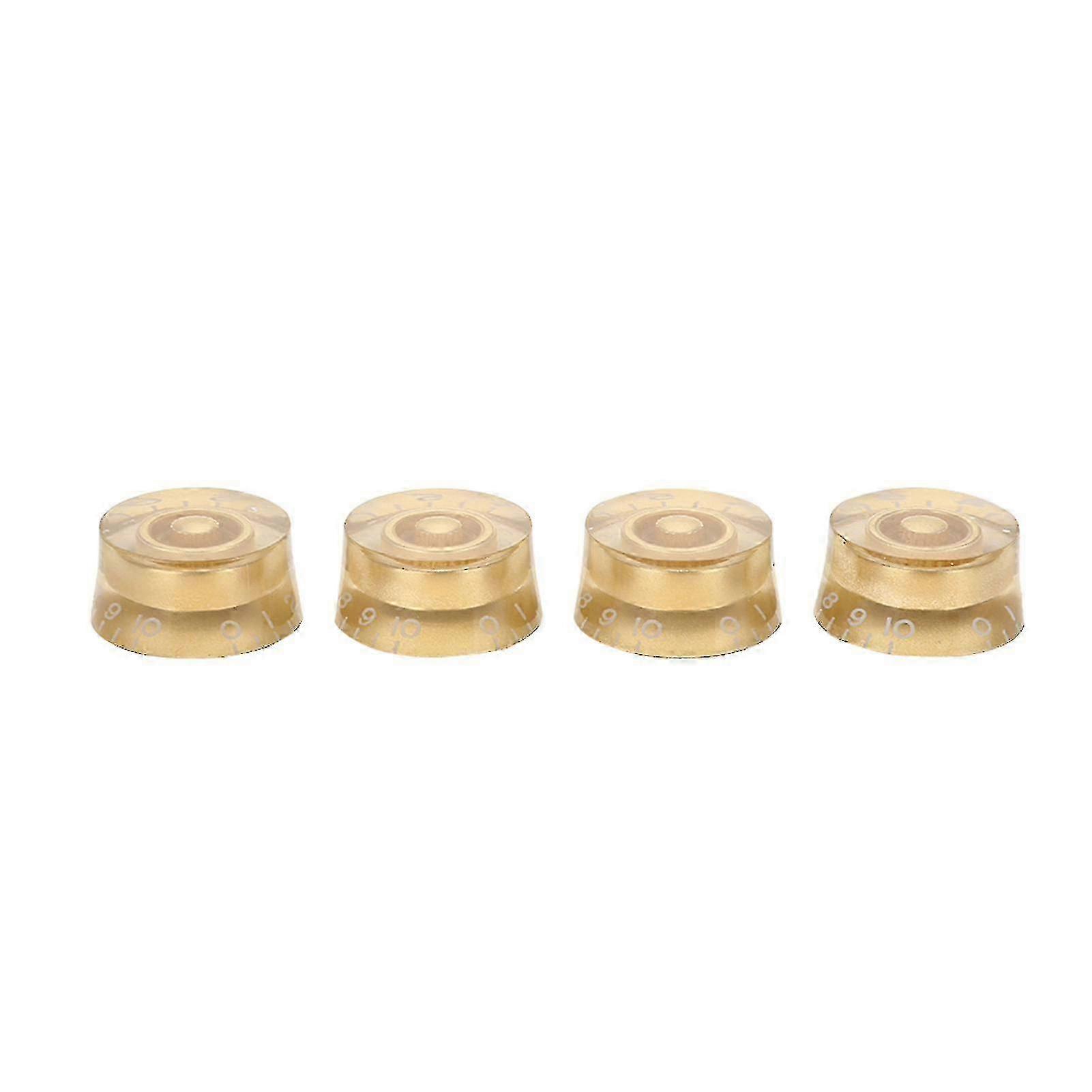 4pcs Guitar Tone Speed Volume Control Knobs Replacement for Les Paul (Gold)_Feb