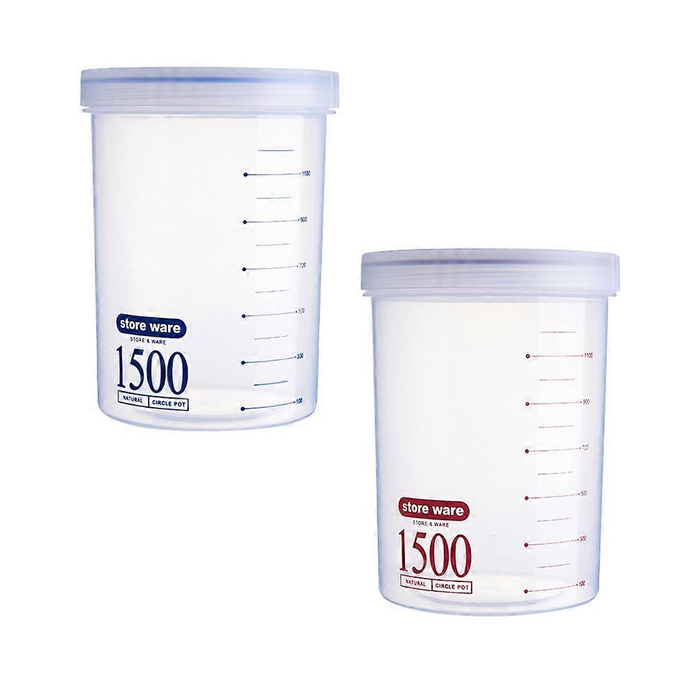 1500ml Cereal Dry Food Storage Container Airtight Leakproof Plastic Storage Bottle With Locking Lids Suitable for Cereal Flour Sugar Rice Snacks(Rando