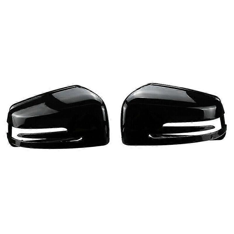 1 Pair Door Mirror Covers Side Mirror for - C E S Class W204 W212 W221 CLA GLA 2009-2013 Gloss Black-Yvan