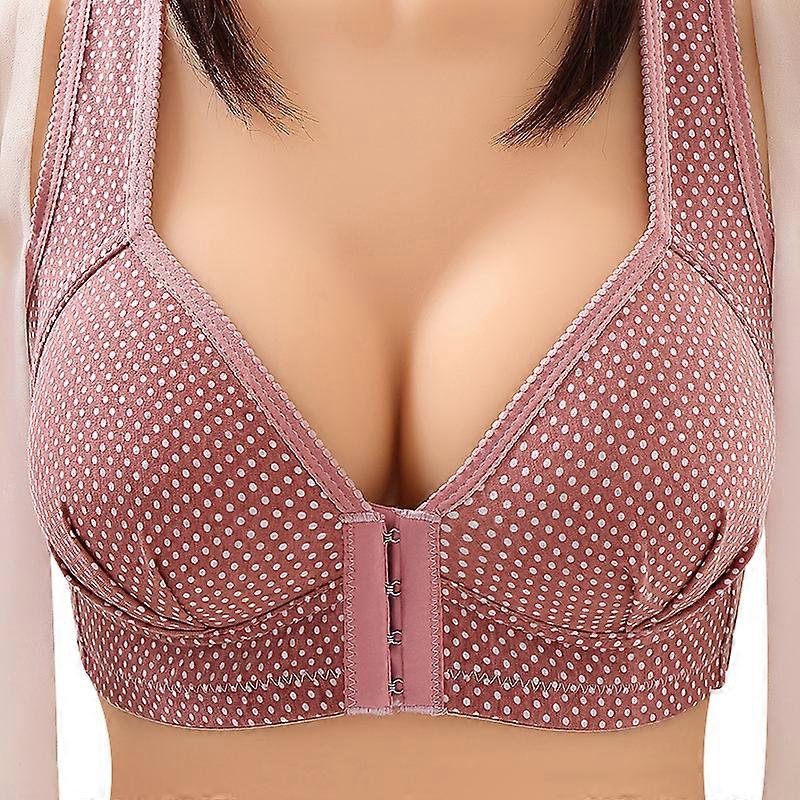 Women's Plus Size Front-Close Wireless Bra, Front Close Push Up Bras