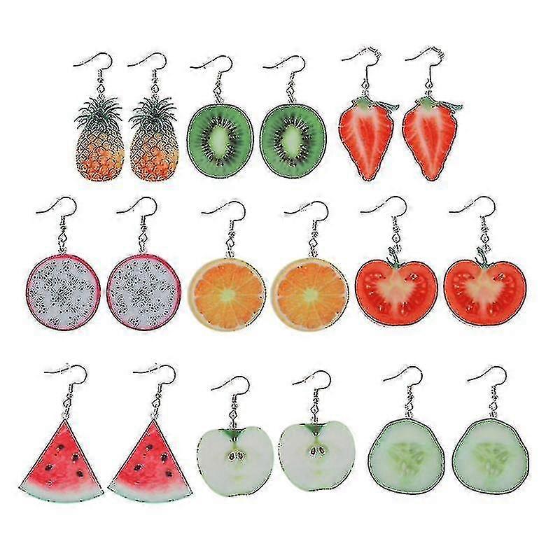 Unique Classic Simulated Fruit Shape Stud Earrings Multi Type Earrings Unisex